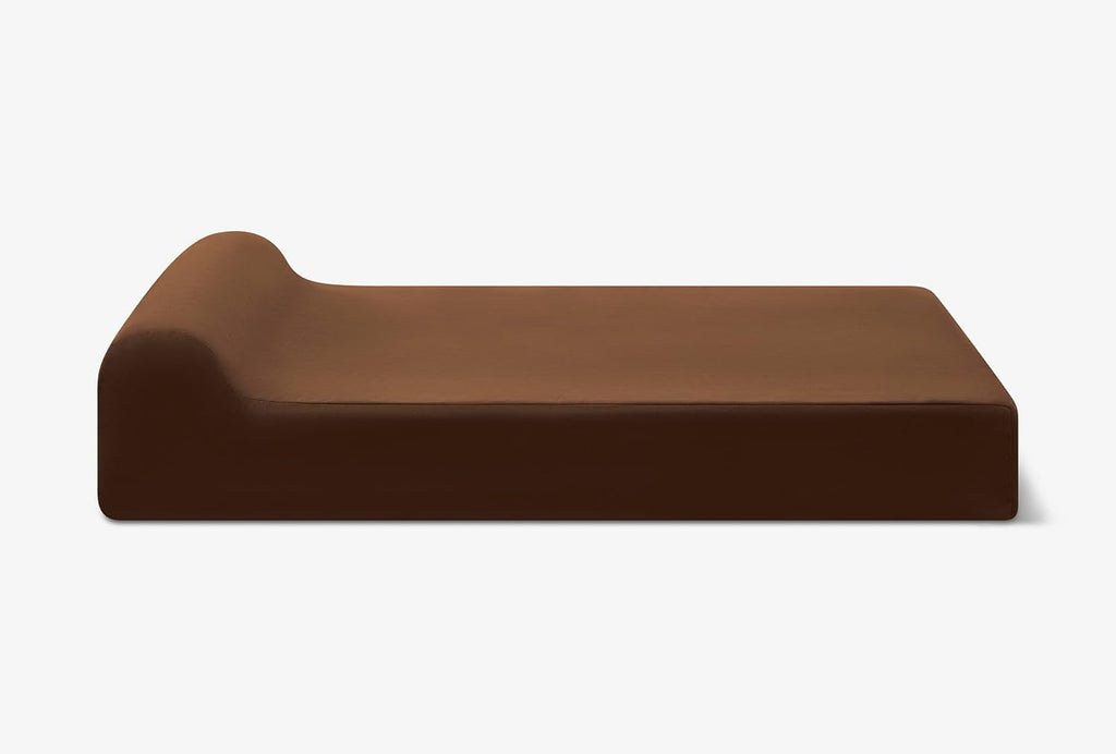 Barker Beds XL Orthopedic Dog Bed - 7" Pillow Top with Headrest - 75-120 Lbs - Memory Foam for Joint Pain & Arthritis - Vet Recommended, Washable Cover - Made in USA - 52"X36"X7" - Chocolate