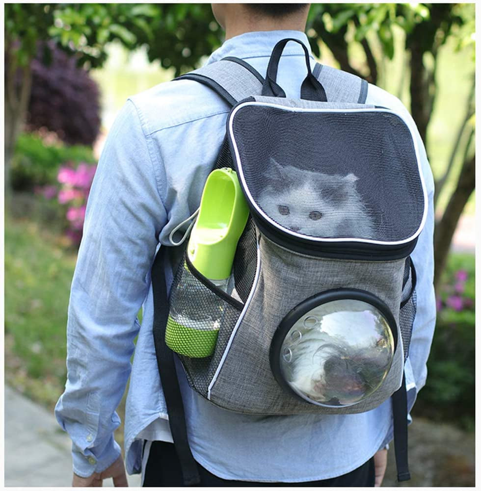 Portable Dog Water Bottle with Food Container Dishwasher Safe-Green | 3 IN1 Drinking Bottle for Pet Puppy Outdoor Walking Hiking Travel | Leak Proof Dog Water Dispenser with Bowl BPA Free