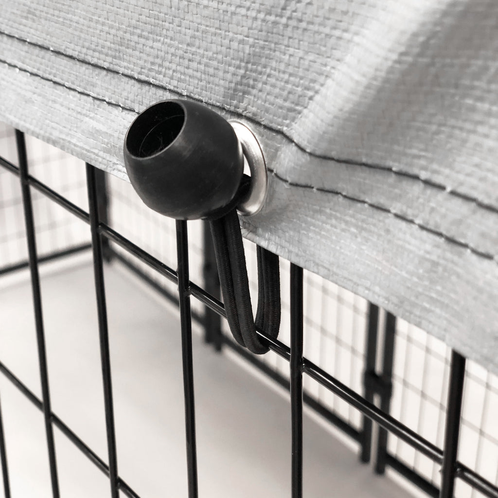 Welded Wire Dog Kennel with Waterproof Cover, Black 8 Ft X 4 Ft X 6 Ft for Indoor & Outdoor Use