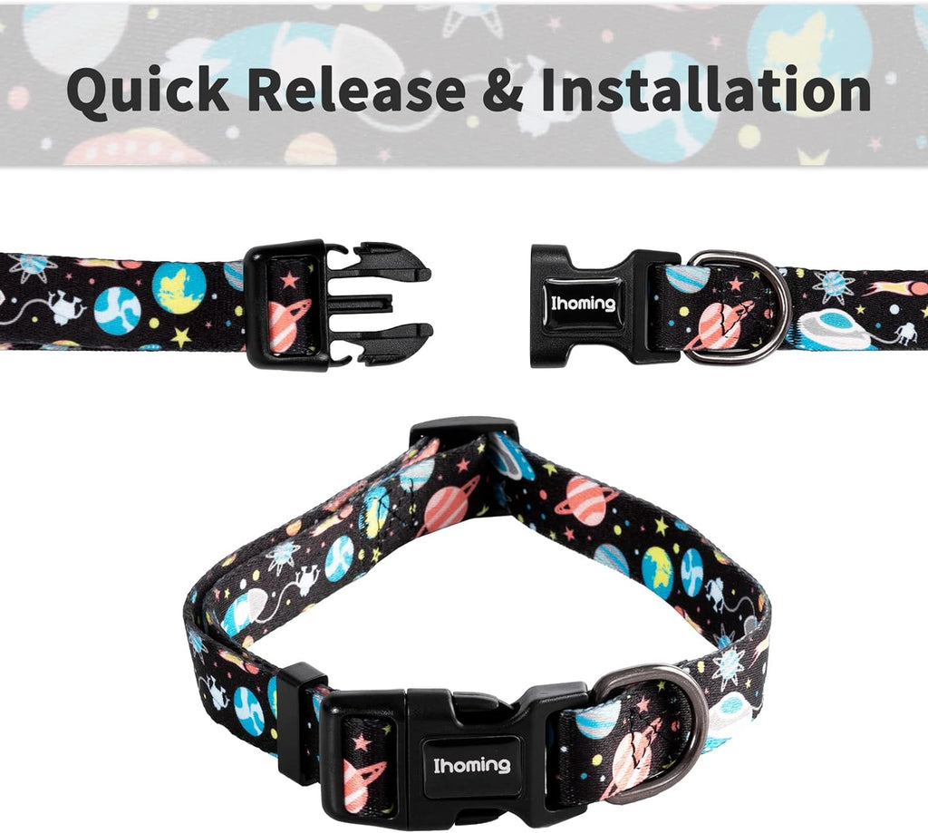 Dog Collar and Leash Set for Small Dogs & Cats, up to 20 Lbs | Soft Splicing Design, Adjustable Durable Pet Collar Leash for Everyday Walks, Training, and Outdoor Activities