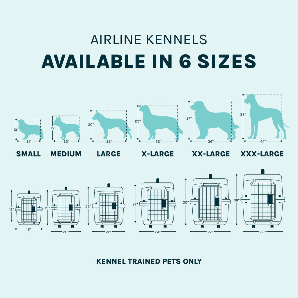 Airline Approved Plastic Dog Kennel with Wheels, Large