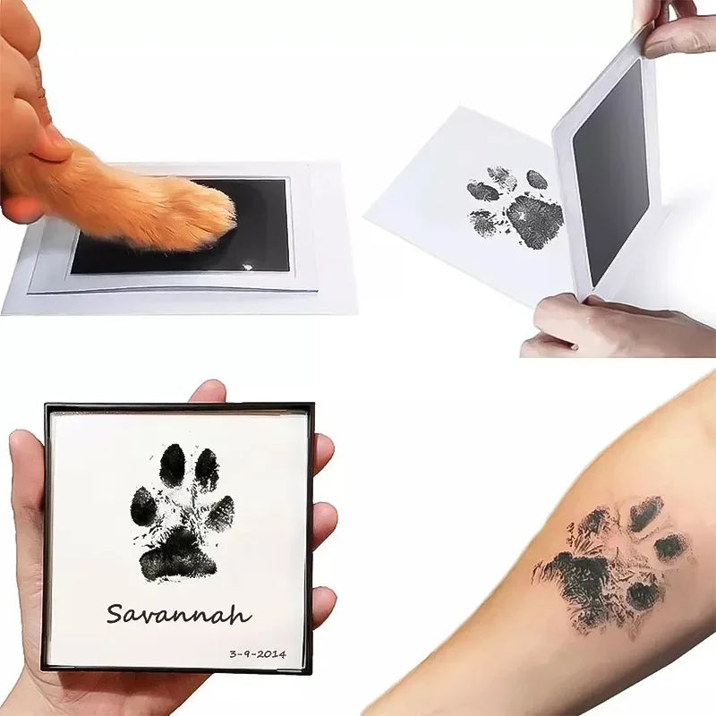 Cat Dog Paw Print Ink Kit Pad Safe Non-Toxic Easy DIY Clean Touch Inkless Pet Souvenir