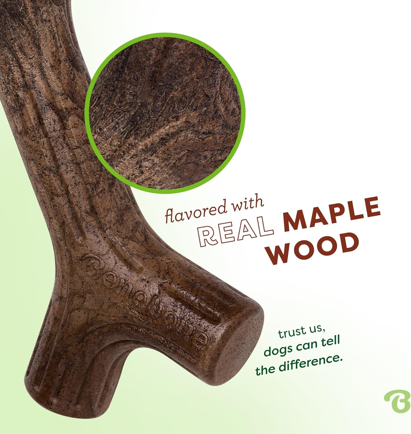 Maplestick Real Wood Durable Dog Chew Toy, Made in USA, Medium | Durable, Made in USA, Dog Bones, Long-Lasting, a Size for Every Dog, Keeps Them Busy