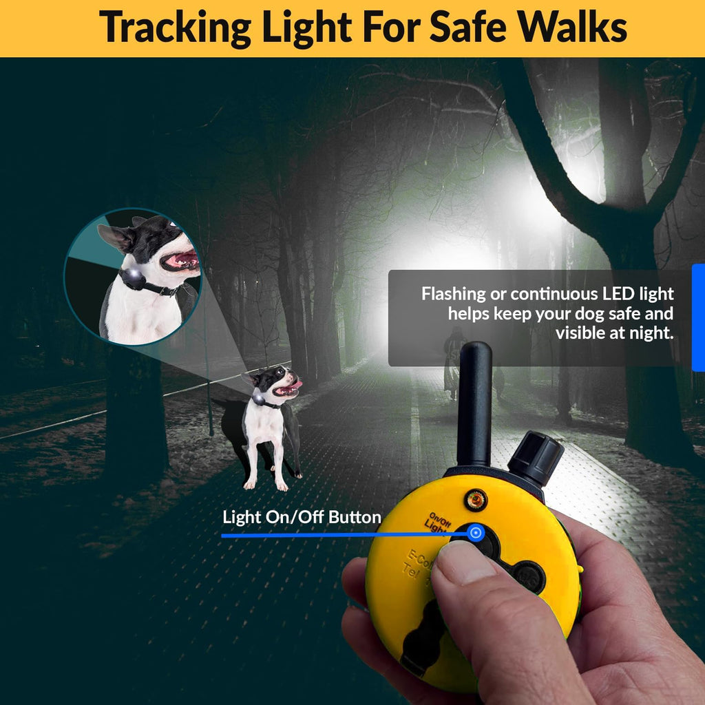 E-Collar ET-300 Mini  Dog Training Collar, Yellow, 1/2 Mile | 1/2 Mile Range | Dogs 10 Lbs+ | Waterproof | Rechargeable | 100 Levels | Tone, Vibration & LED Light